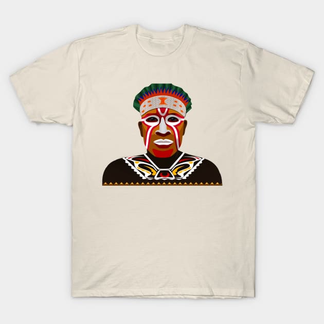 African Tribesman 3 T-Shirt by Peter Awax